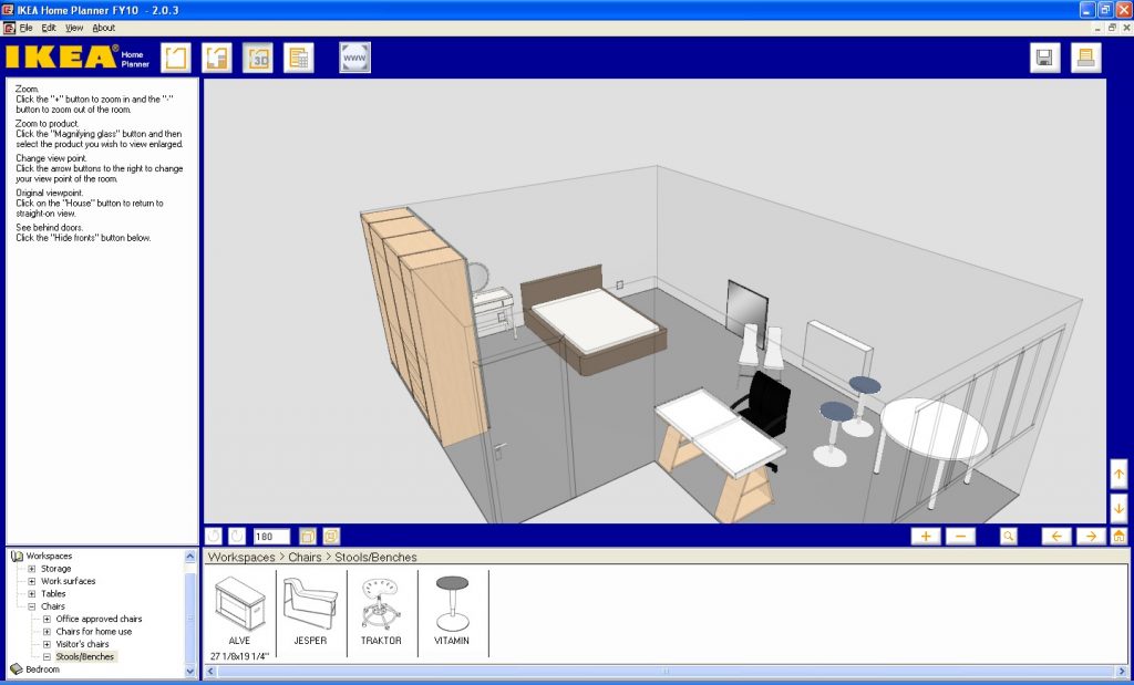 Скриншот программы IKEA Home Planner